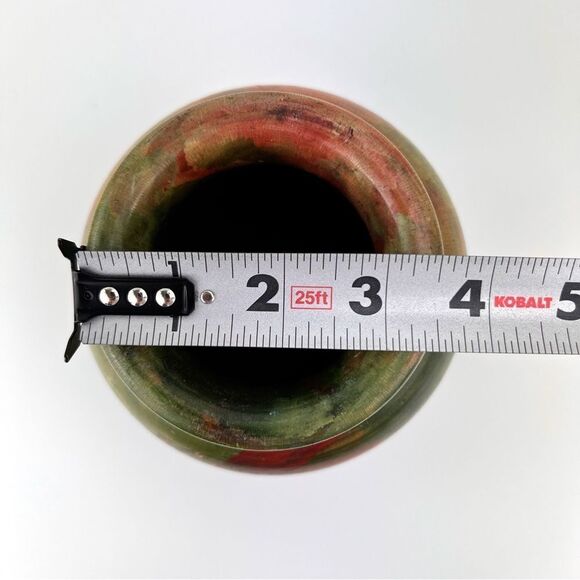 Vintage Wooden Vase Folk Art Hand Carved Hand Painted - Picture 9 of 9